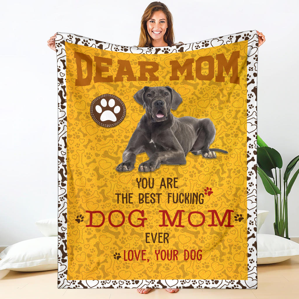 Great Dane-Dog Mom Ever Blanket