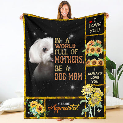 Maltese-A Dog Mom Blanket