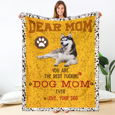 Husky-Dog Mom Ever Blanket