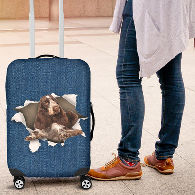 Cocker Spaniel Torn Paper Luggage Covers