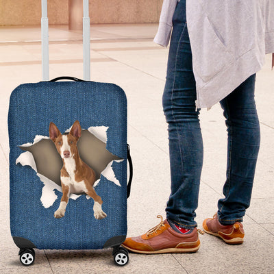 Ibizan Hound Torn Paper Luggage Covers