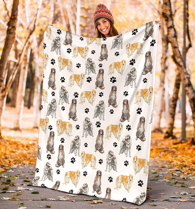 Borzoi Paw Blanket