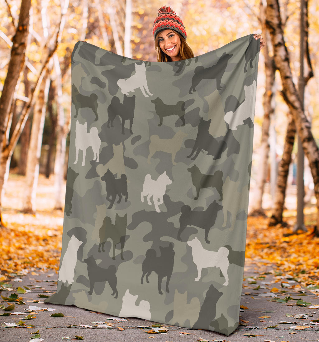 Shiba Inu Camo Blanket