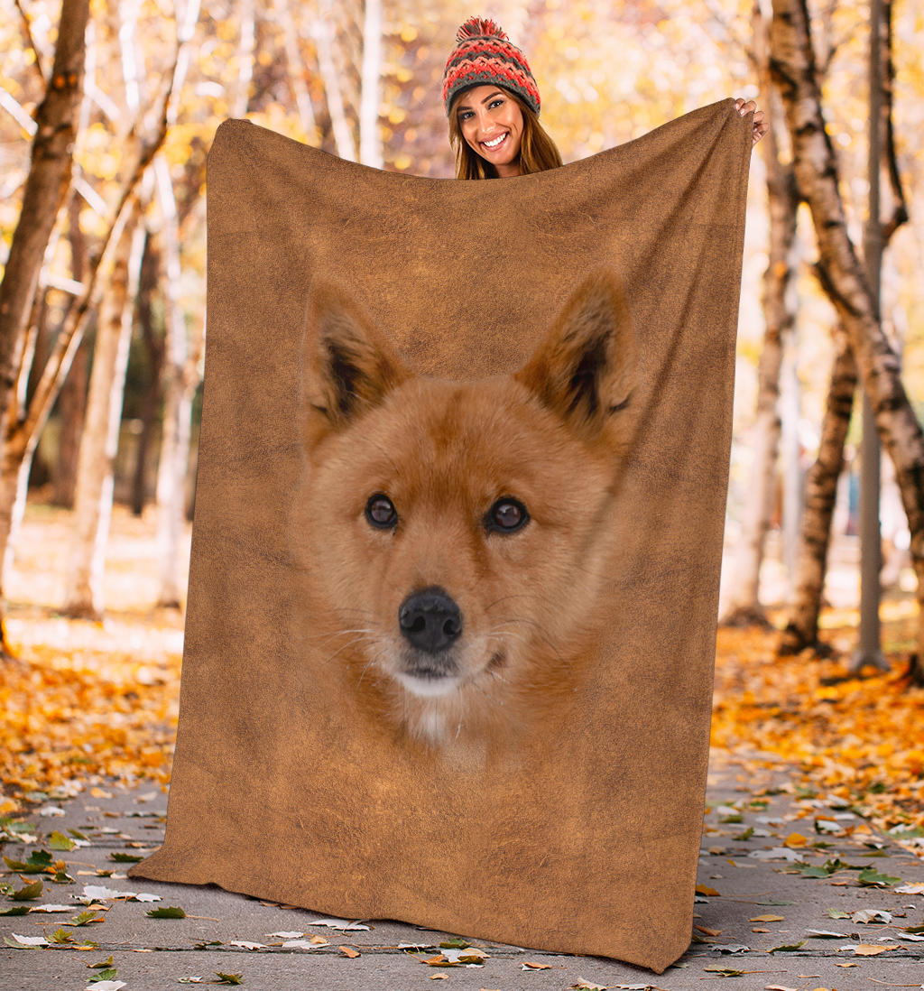 Finnish Spitz Face Hair Blanket