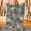 Bearded Collie Camo Blanket