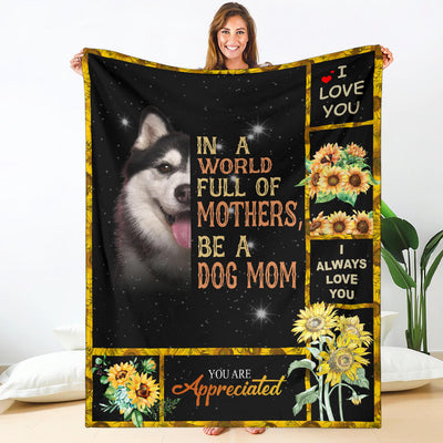 Husky-A Dog Mom Blanket