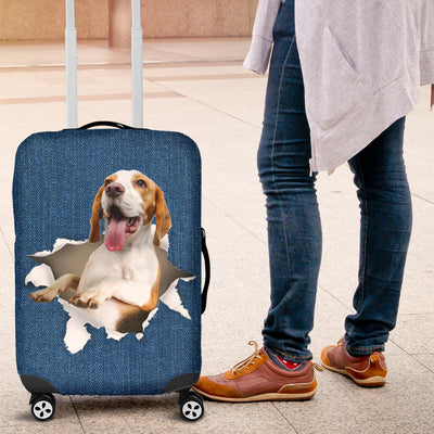 Beagle Torn Paper Luggage Covers