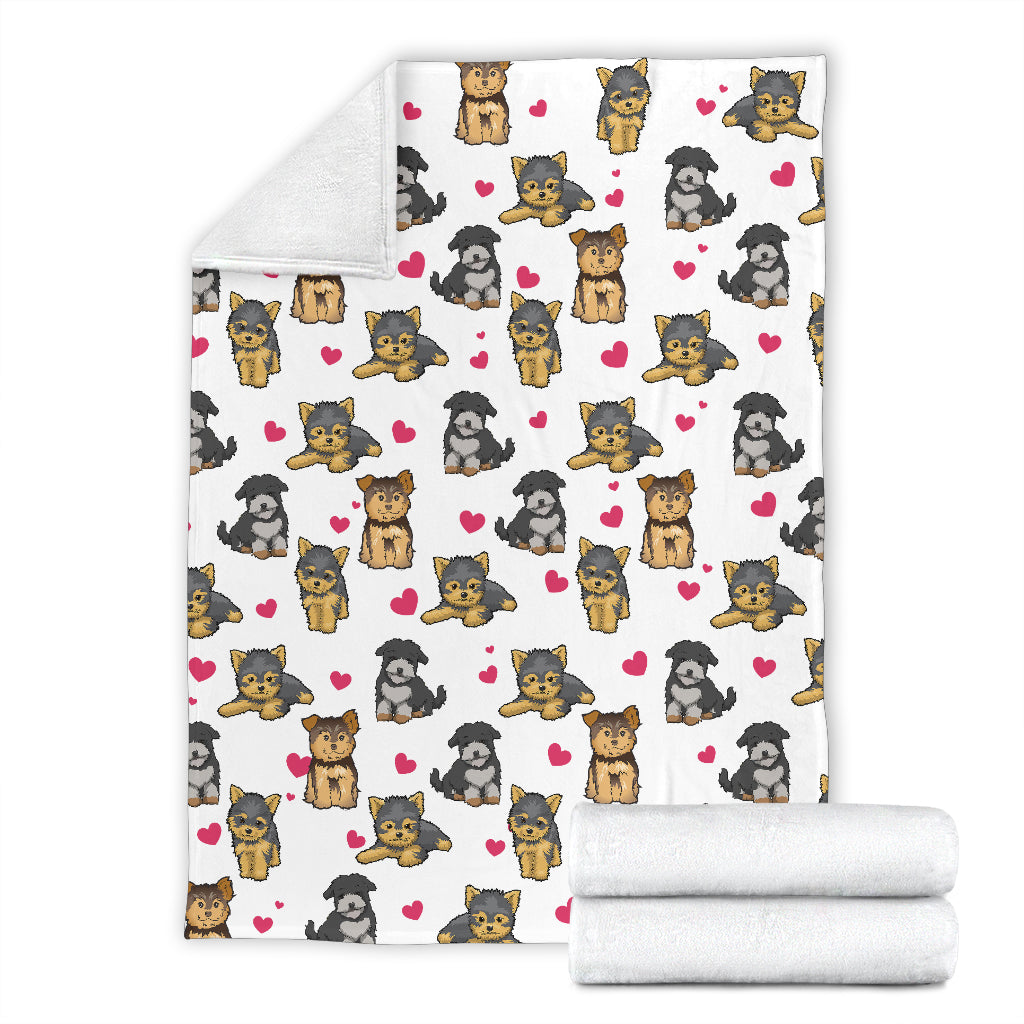 Morkie Heart Blanket