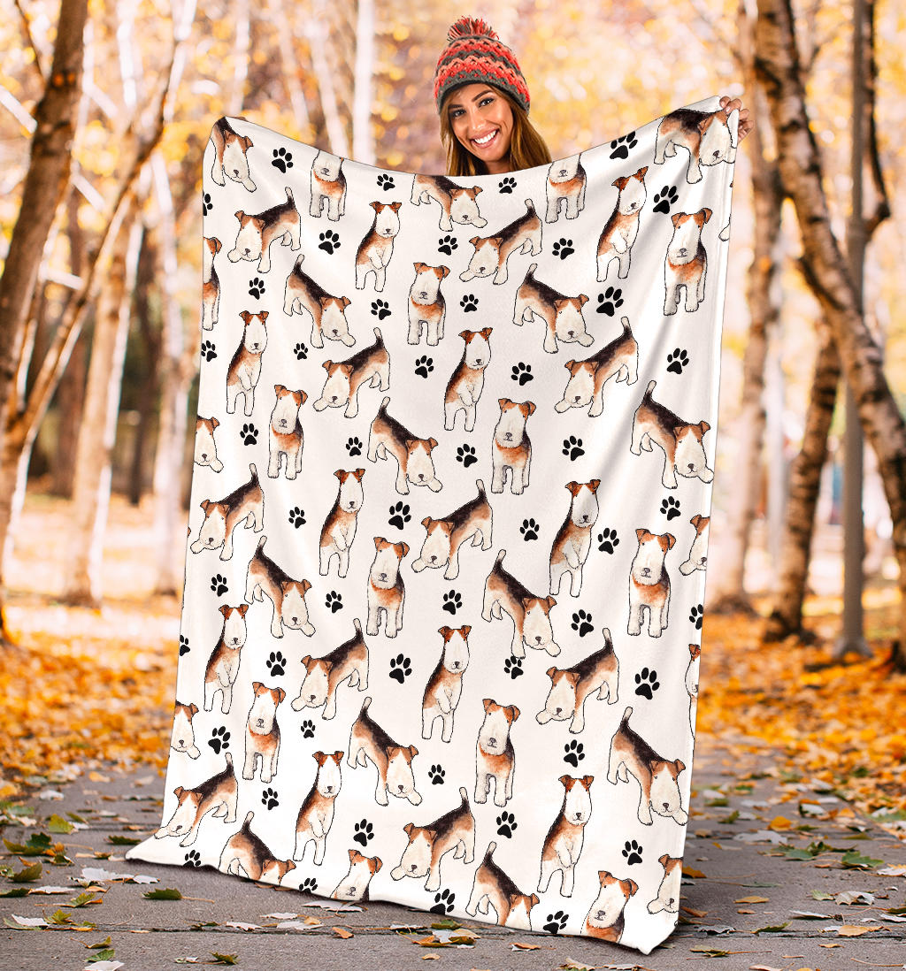 Wire Fox Terrier Paw Blanket