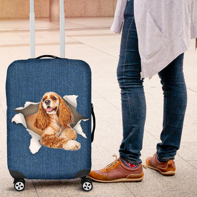 Cocker Spaniel Torn Paper Luggage Covers