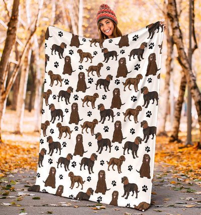 American Water Spaniel Paw Blanket