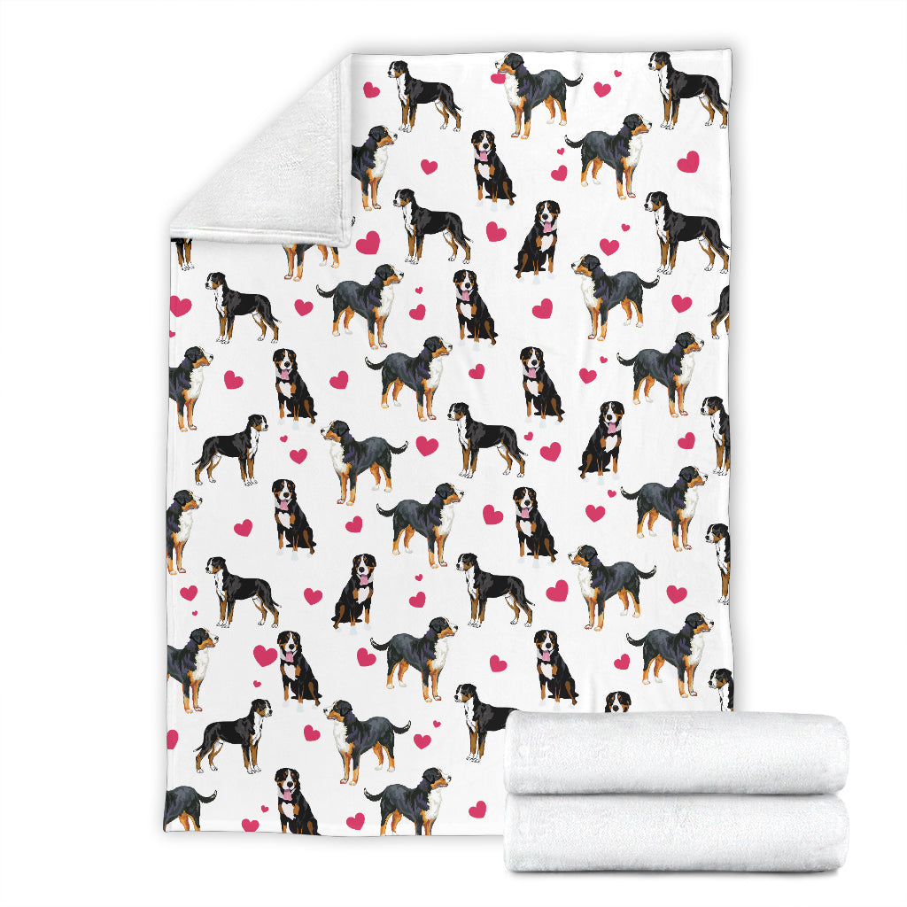 Greater Swiss Mountain Heart Blanket