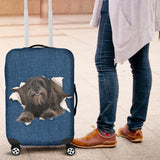 Pyrenean Shepherd Torn Paper Luggage Covers