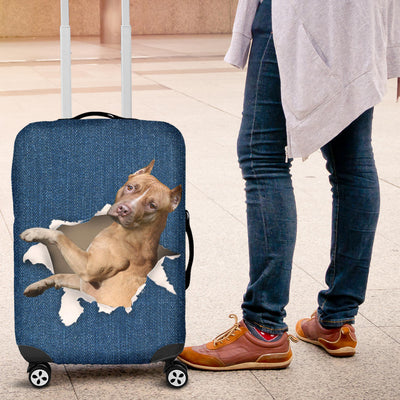 Pitbull Torn Paper Luggage Covers