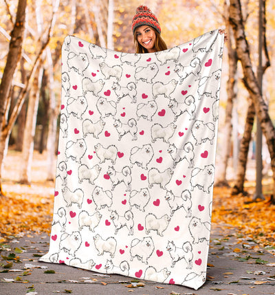 American Eskimo Heart Blanket