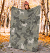 Jack Russell Terrier Camo Blanket