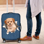 Maltipoo Torn Paper Luggage Covers