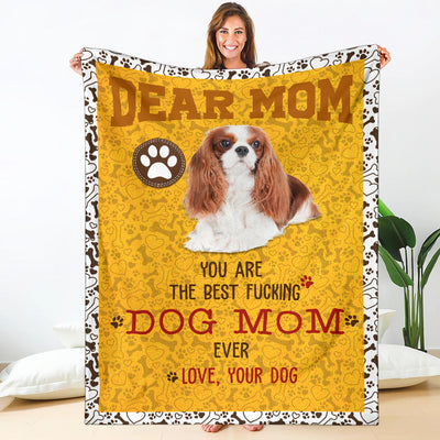 Cavalier King Charles Spaniel 2-Dog Mom Ever Blanket