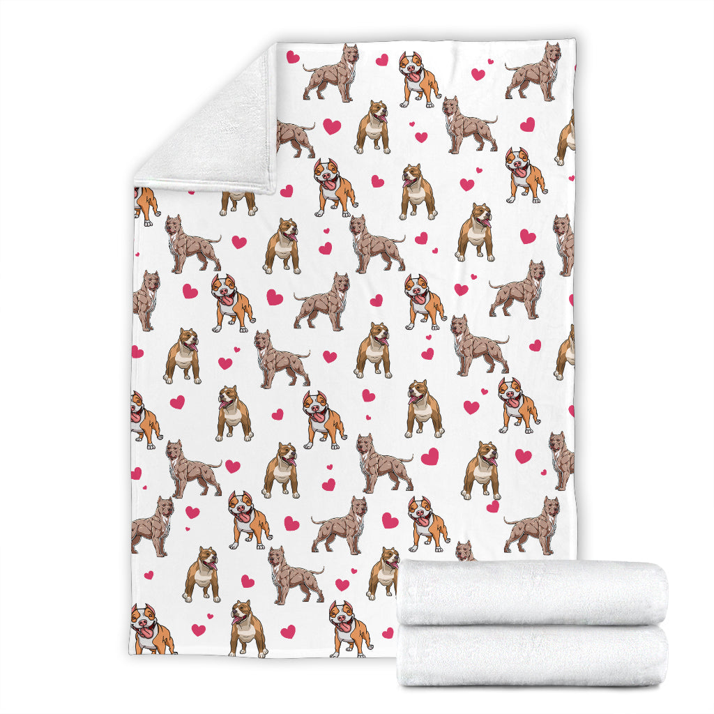 Pitbull Heart Blanket