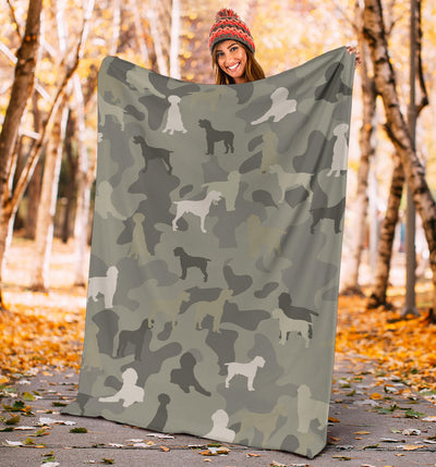 Wirehaired Pointing Griffon Camo Blanket