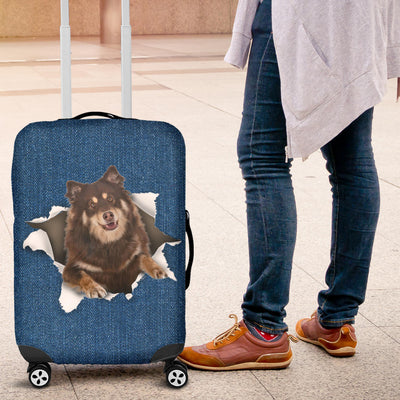 Finnish Lapphund Torn Paper Luggage Covers