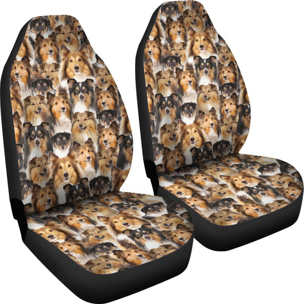 Shetland Sheepdog Full Face Car Seat Covers