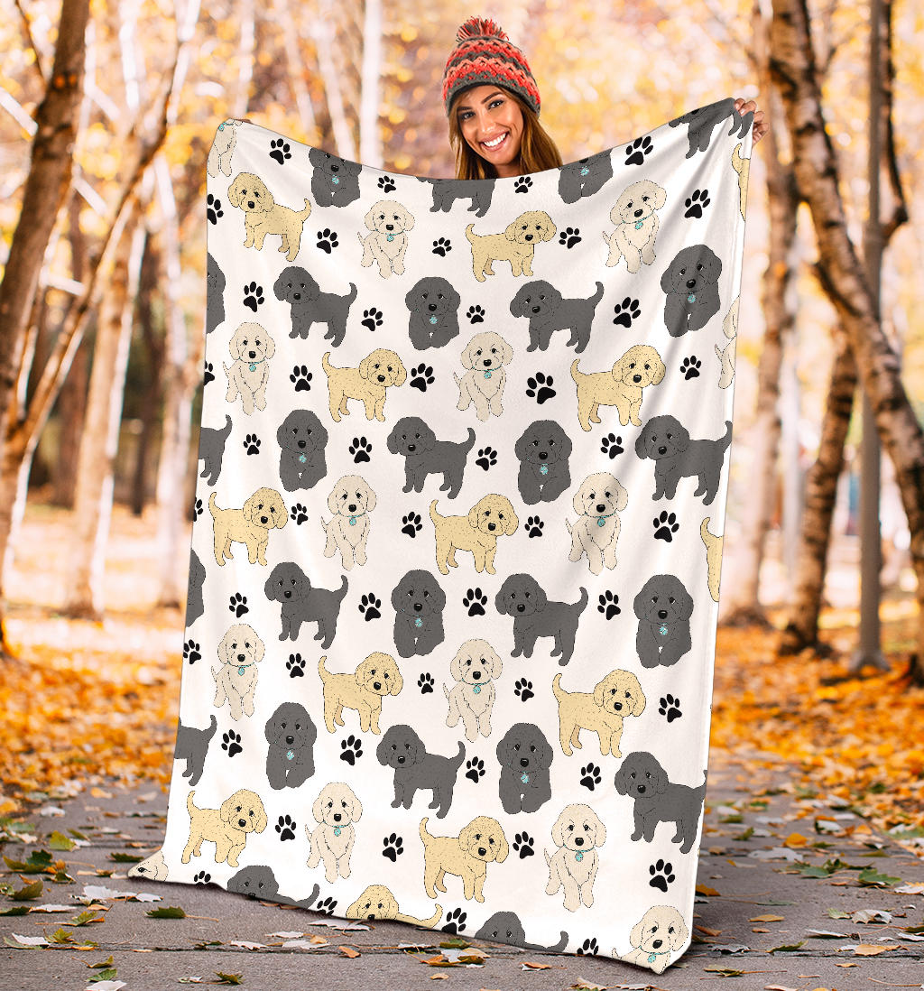 Labradoodle Paw Blanket