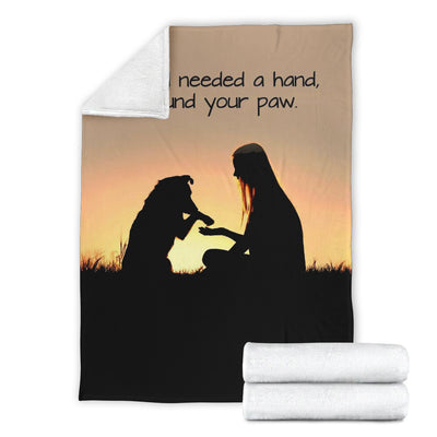 When i needed a hand i found your paw blanket