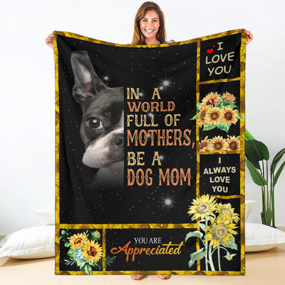 Boston Terrier-A Dog Mom Blanket