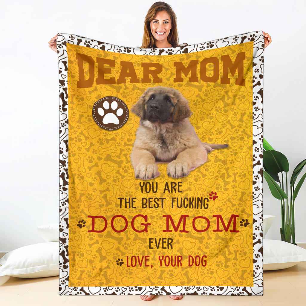 Leonberger-Dog Mom Ever Blanket