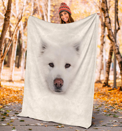 Samoyed Face Hair Blanket