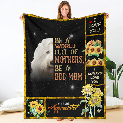 Old English Sheepdog-A Dog Mom Blanket