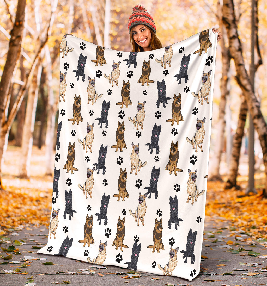 Malinois Paw Blanket