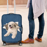 Great Pyrenees Torn Paper Luggage Covers