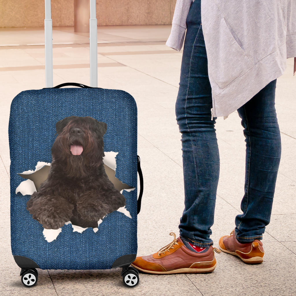 Bouvier des Flandres Torn Paper Luggage Covers