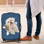 Maltese Torn Paper Luggage Covers