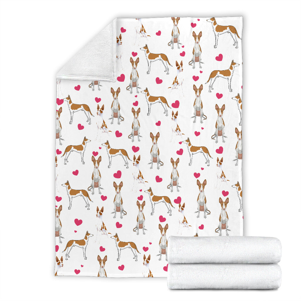 Ibizan Hound Heart Blanket