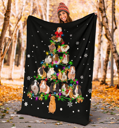 Guinea Pig Christmas Tree Blanket