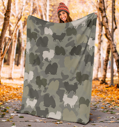 Japanese Chin Camo Blanket