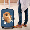 Pekingese Torn Paper Luggage Covers