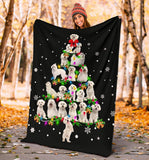 Maltese Christmas Tree Blanket