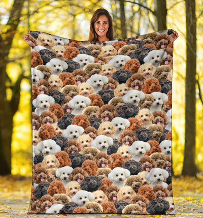 Poodle Full Face Blanket