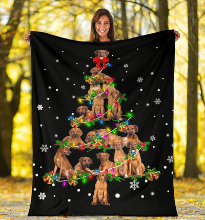 Rhodesian Ridgeback Christmas Tree Blanket