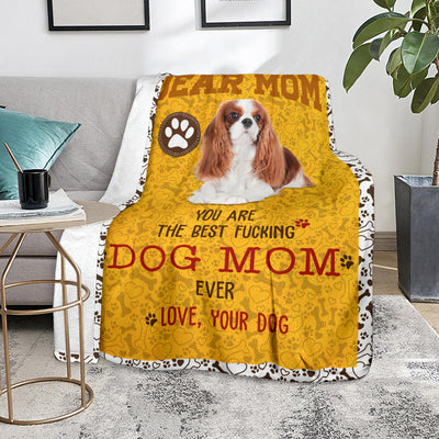 Cavalier King Charles Spaniel 2-Dog Mom Ever Blanket