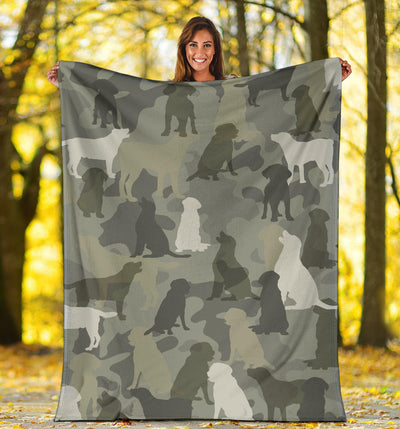 Labrador Retriever Camo Blanket