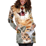 Cat - Women's Hoodie Dress