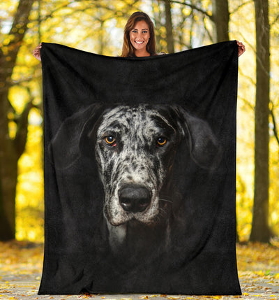 Great Dane Face Hair Blanket