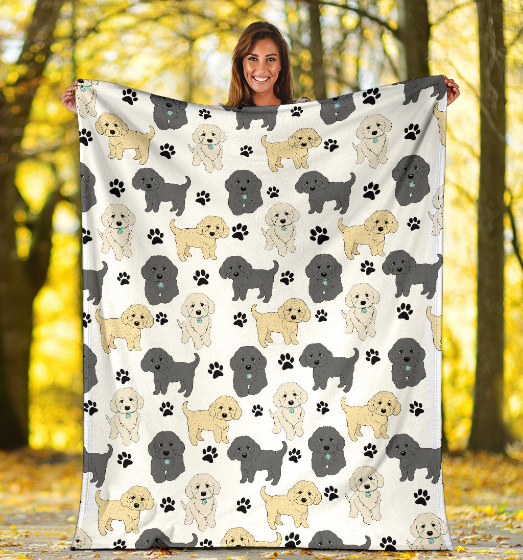 Labradoodle Paw Blanket