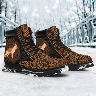 German Shepherd Mandala All-Season Boots