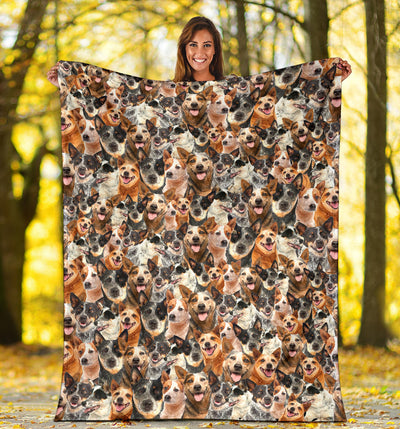 Australian Cattle Dog Full Face Blanket
